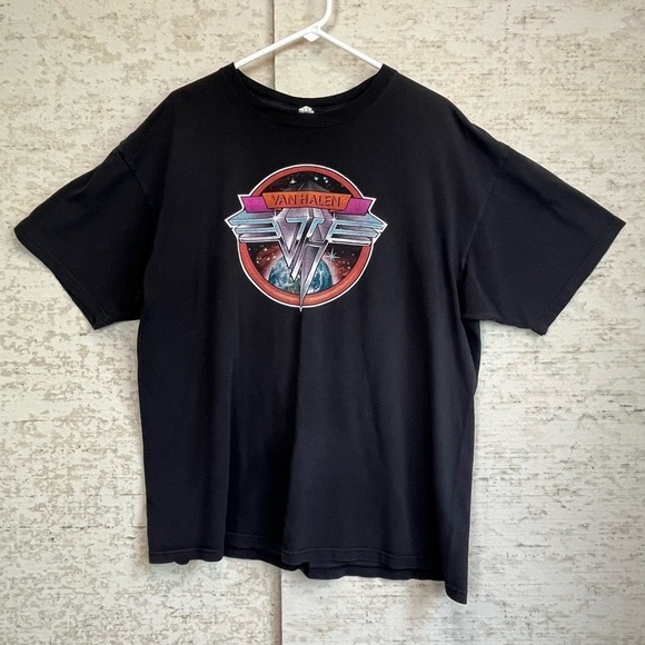 Van Halen Black Graphic Short Sleeve T-Shirt Size 2XL Excellent Condition Band T - Picture 1 of 10